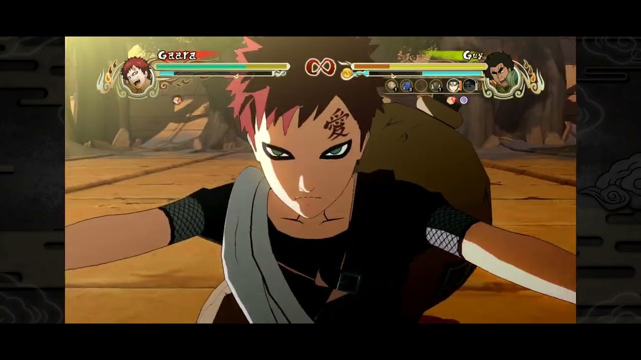 Naruto Ultimate Ninja Storm Gaara vs Guy (Eight Gate Mode)