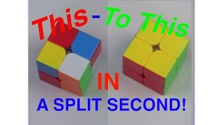 2x2 simple sleight of hand trick that ANYONE can do!   Tutorial