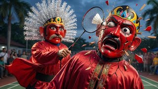 Download Lagu CERITA DRAMA ONDEL-ONDEL MAIN BADMINTON KENA SMASH, MUKANYA RETAK ??? NAHLOH MP3