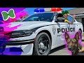 Police Officers, Patrol Cars and K-9 Dogs With Brecky Breck