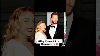 Miley Cyrus & Liam Hemsworth 💔 #mileycyrus #liamhemsworth #hannahmontana #celebrityexes #shorts