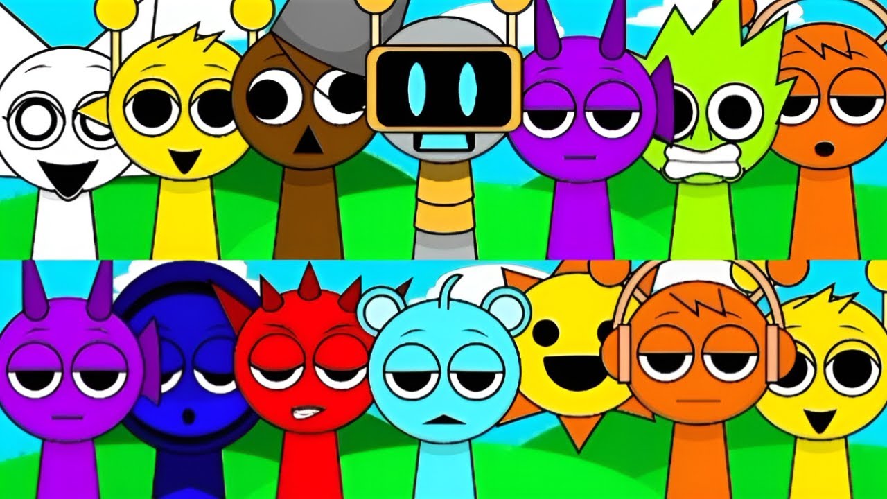 Phase 1 VS Phase 2 in Incredibox Sprunki - All character together - YouTube