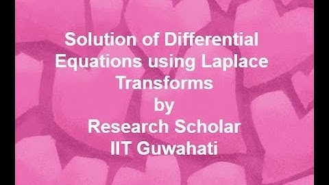 Solution of Differential Equations using Laplace Transforms || Electrical Engineering