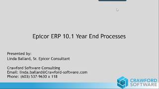 Epicor 10 2  Tips and Tricks For a Successful Year End