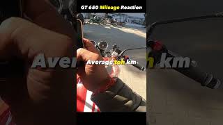 Continental GT 650 Mileage Test Reaction #shorts #shortvideo #mileagetest #shortsfeed #trending