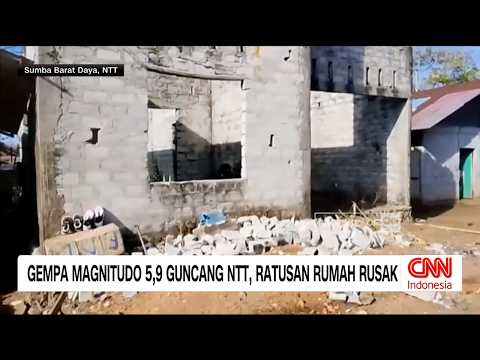 Gempa Magnitudo 5,9 Guncang NTT, Ratusan Rumah Rusak