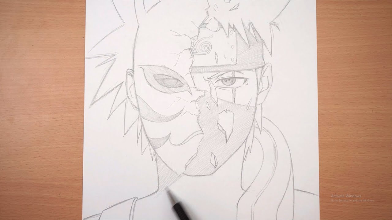 Drawing Kakashi Hatake With His Anbu Mask Sketching Youtube