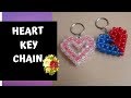 HEART BEADED KEY CHAINS (beadskeychains) #keychains #heartbeadedkeychains #beads #howto