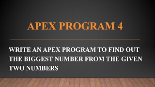 Apex Program for Practice 4