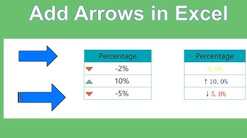 how to add arrow in excel