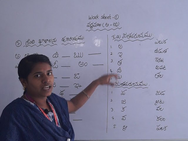 telugu basics varnamala worksheet youtube