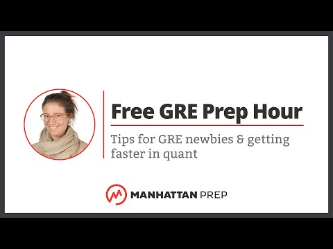 Free GRE Prep Hour: How do I get faster in Quant? | GRE Q&A