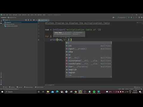 multiplication Table || python ||