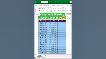 Excel Magic Trick: Count Working Days in One Click ⚡ #tipsandtricks