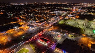 Midstate Mall Intersection Night Lapse, East Brunswick NJ (Mavic Air 2s) | 4K