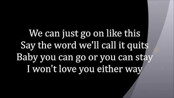 Chris Stapleton   Either Way  Lyrics