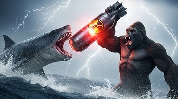 Ancient Giants Clash: King Kong vs Megalodon (Jurassic Ocean Showdown)