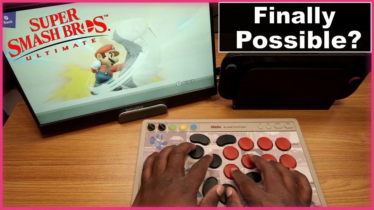 Бесрычажный аркадный контроллер 8bitdo с поддержкой Smash Bros Ultimate