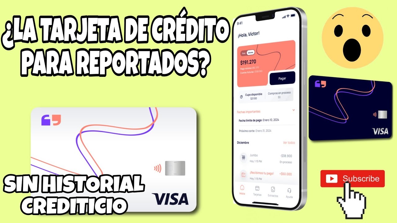La tarjeta de crédito para reportados y sin historial crediticio 😱 la ...