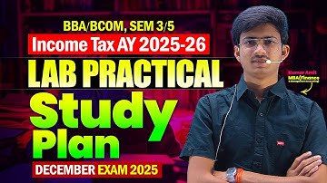 Income Tax Lab Practical Study Plan AY 2025-26 | BBA/BCom Sem 3/5 | DU SOL NCWEB