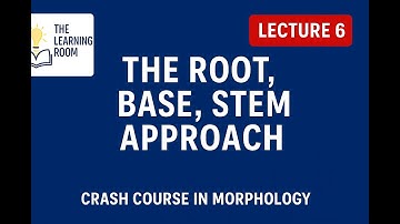 Difference Between Root, Stem and Base in Morphology | Crash Course Lecture 6 #linguistics #english
