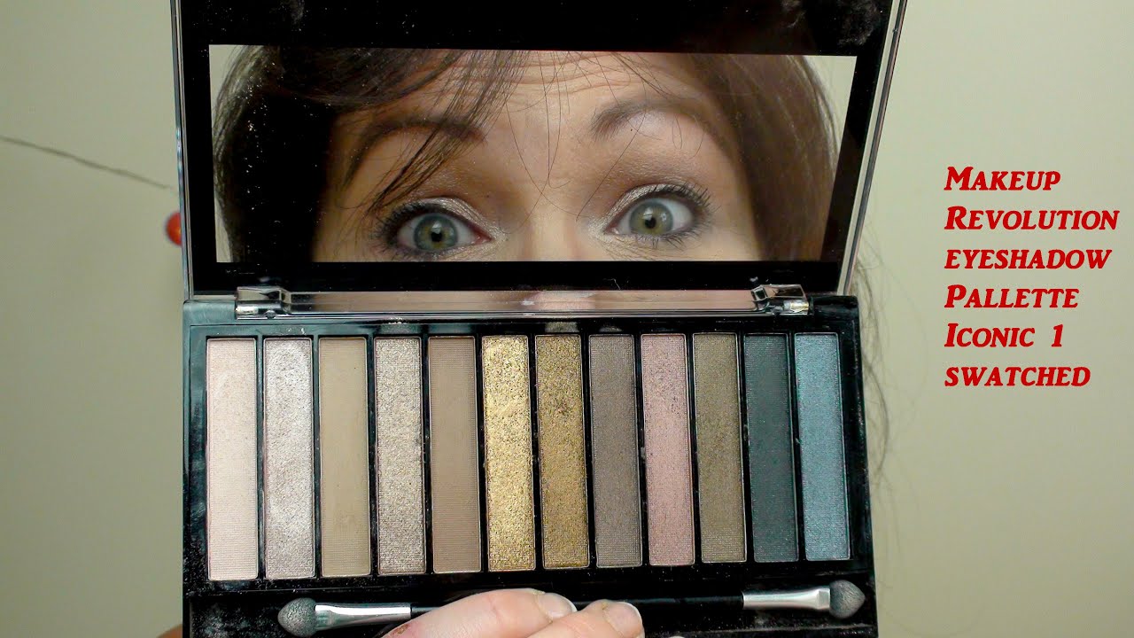 Swatch of Makeup Revolution Salvation palette Iconic 1 URBAN DECAY DUPE Naked Palette