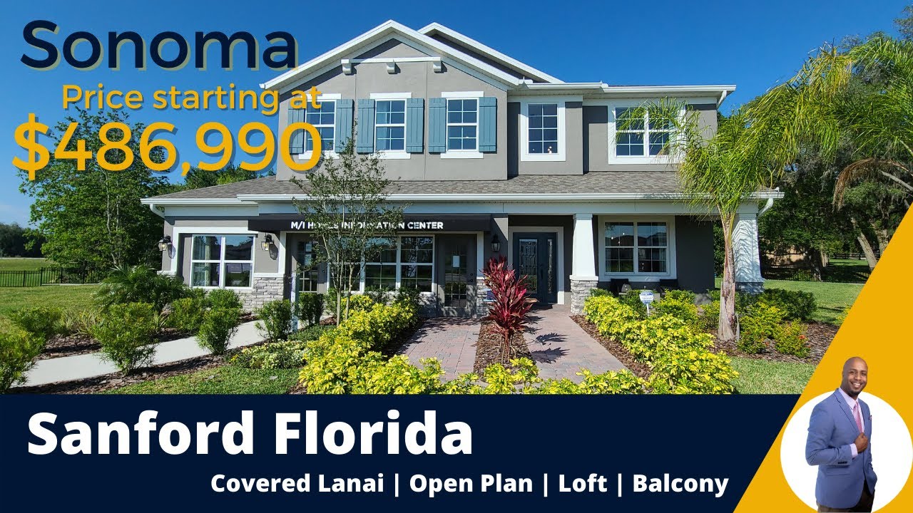 Sanford, FL New Construction M/I Homes Cadence Park Sonoma Model