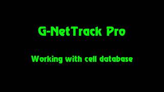 G-NetTrack Pro - working with cell database screenshot 5