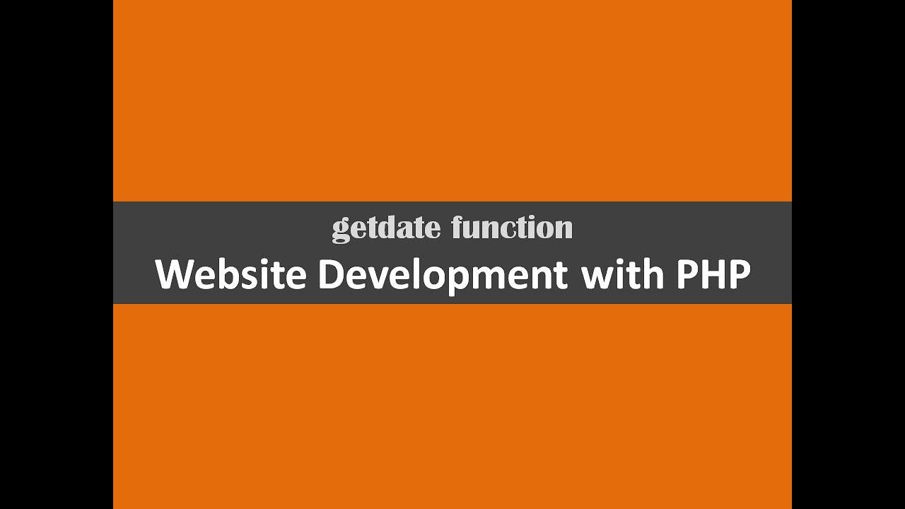 getdate php  Update 2022  getdate function  website development with php