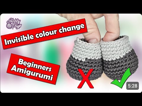 Invisible Colour/Color Change- Beginners Amigurumi