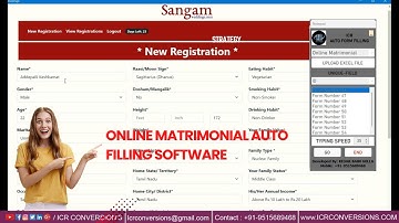 Online Matrimonial Data Entry Form Filling Auto Typing Software | Matrimonial Data Entry Auto Typer