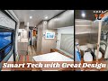 Most LUXURY and TECH Van Build EVER - Hydronic Heated Floor, Shower, Hot water, Walkable Solar