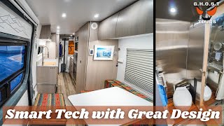 Most LUXURY and TECH Van Build EVER  Hydronic Heated Floor, Shower, Hot water, Walkable Solar