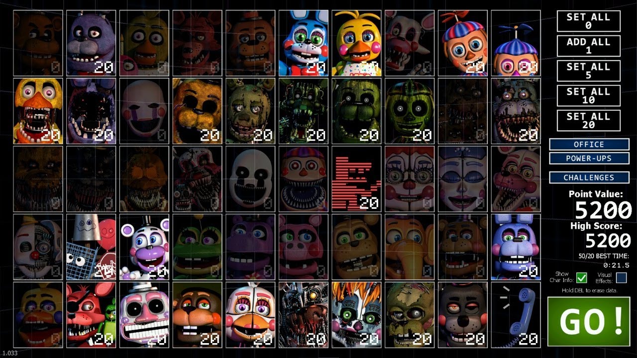 ФНАФ7 Лёгкие 5200 очков в UCN - YouTube