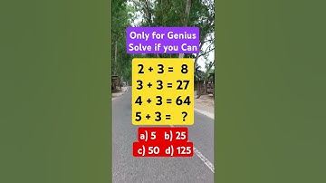 Solve if you Can #shorts #short #quiz #iqtest #maths #puzzle #shortvideo #ytshorts #trending #fyp