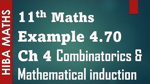 11th maths chapter 4 example 4.70 Combinatorics and Mathematical induction tn syllabus hiba maths