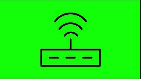 Animated Internet Signals Icon on Green Screen With Pop-up Sound