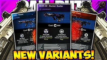 12 NEW VARIANTS IN INFINITE WARFARE! NEW "NUKE" VARIANT ON NEW GUN! (COD IW HUGE UPDATE)