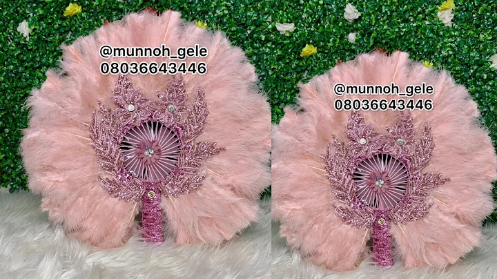 HOW TO MAKE RECHARGEABLE BRIDAL HANDFAN WITH FEATHERS |munnoh