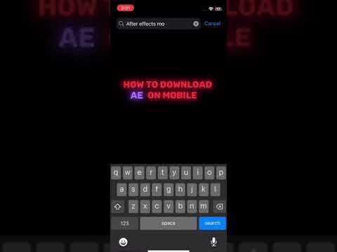 HOW TO DOWNLOAD AFTER EFFECTS ON YOUR ANDROID OR IOS!! VERY EASY!!