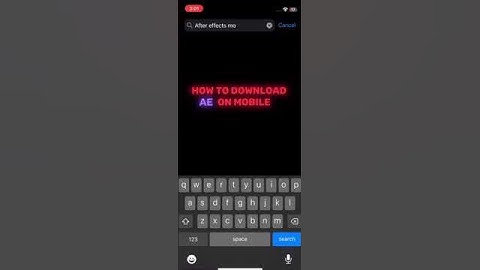 HOW TO DOWNLOAD AFTER EFFECTS ON YOUR ANDROID OR IOS!! VERY EASY!!