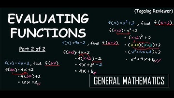 Evaluating Functions 2/2 (TAGALOG) | General Mathematics