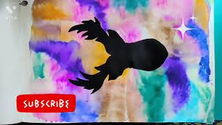 Painting of a beautiful deer silhouette by using plastic 🦌