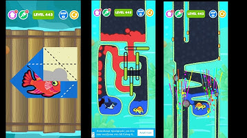 K@LL the 🦈 ||SAVE THE FISH #GAME ||PULL THE PIN LEVEL 442-446