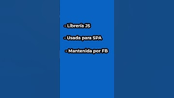 ¿Qué es react? #shorts #react #javascript #entrevista #preguntas #developer #español