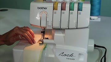 Brother 1034D Serger 7 Starting to Serge