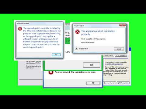 Windows error green screen 8