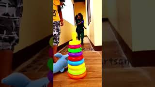 play #stack ring challenge Task 3 # #withfriend #shorts #viral #baby