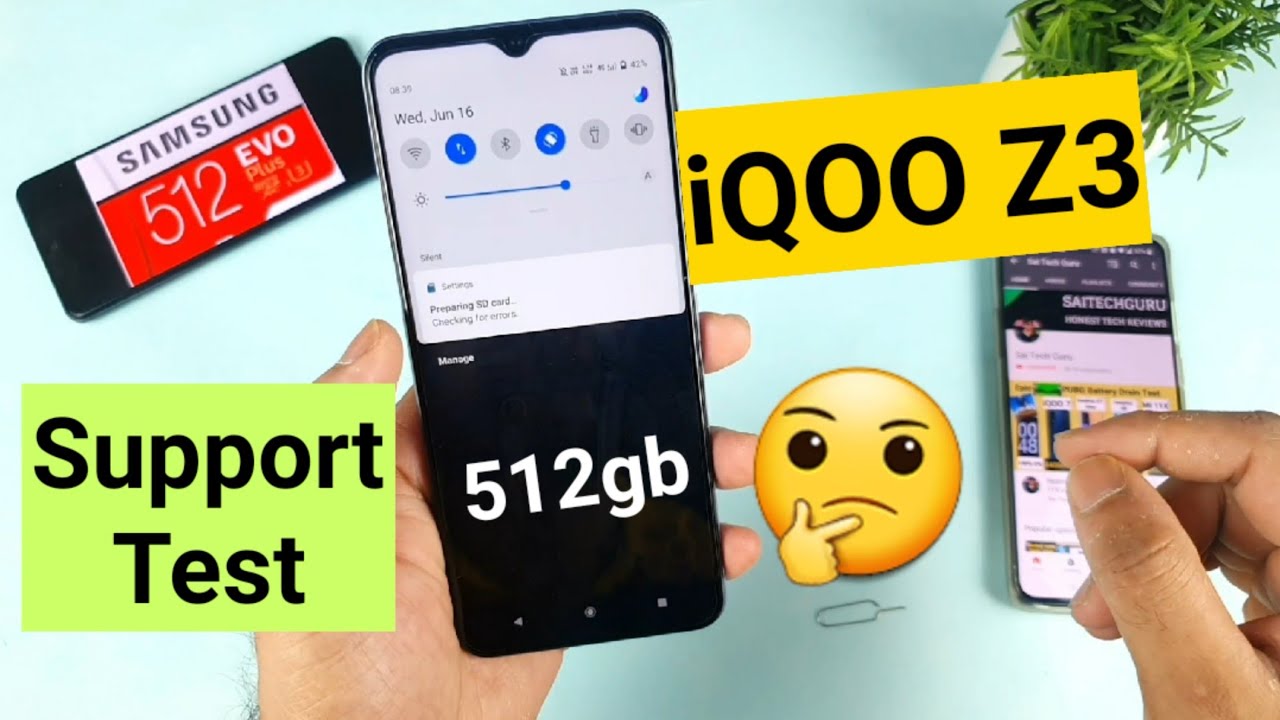 iQOO Z3 512gb memory card SD Card support test will it work or not