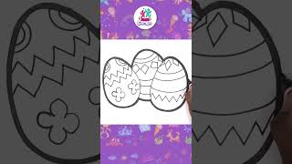 ✏️How to Draw Easter Eggs🐰 | Easy Tutorial #shorts #howtodraw #easteregg #drawing